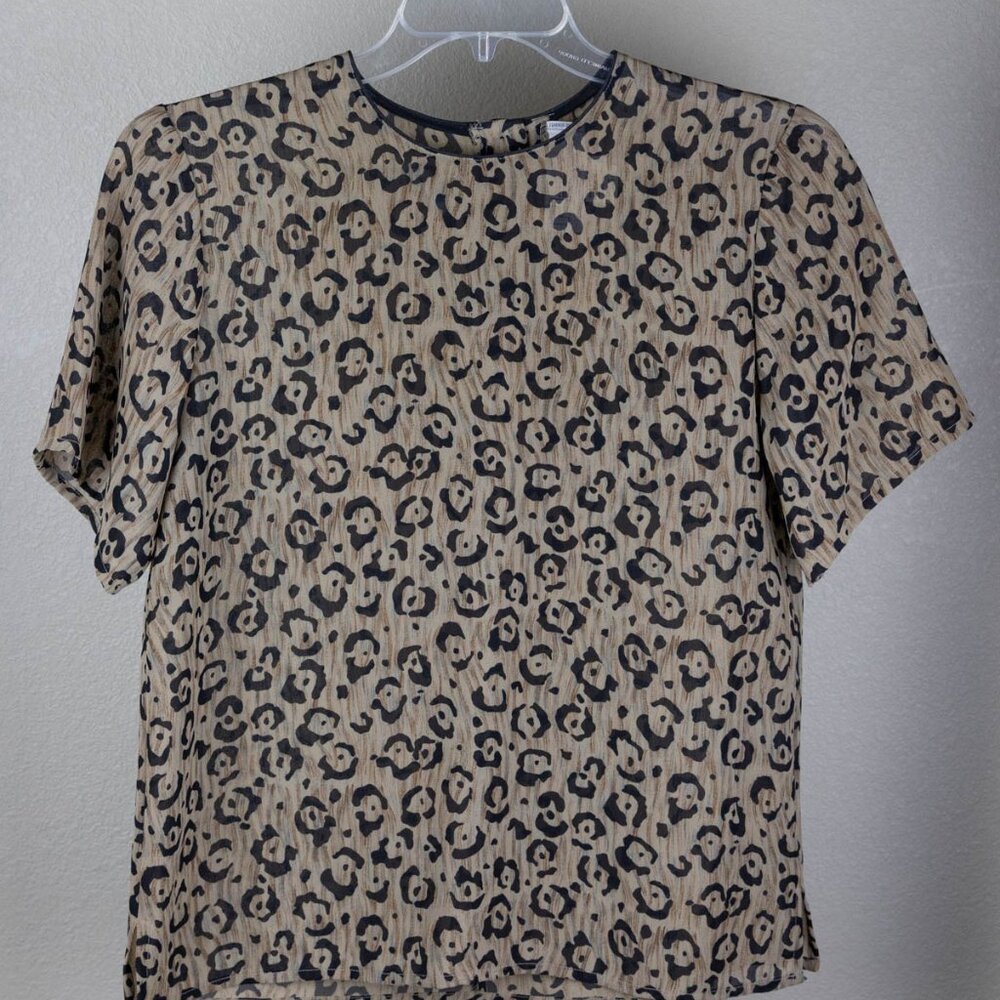 🐆 Nygård Collection Leopard Print Top — Size 8